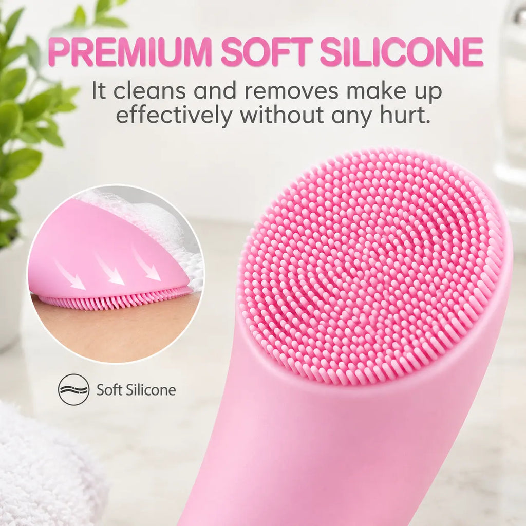 Sonic Heated Silicone Facial Cleansing Brush | Waterproof & Rechargeable Zenvique