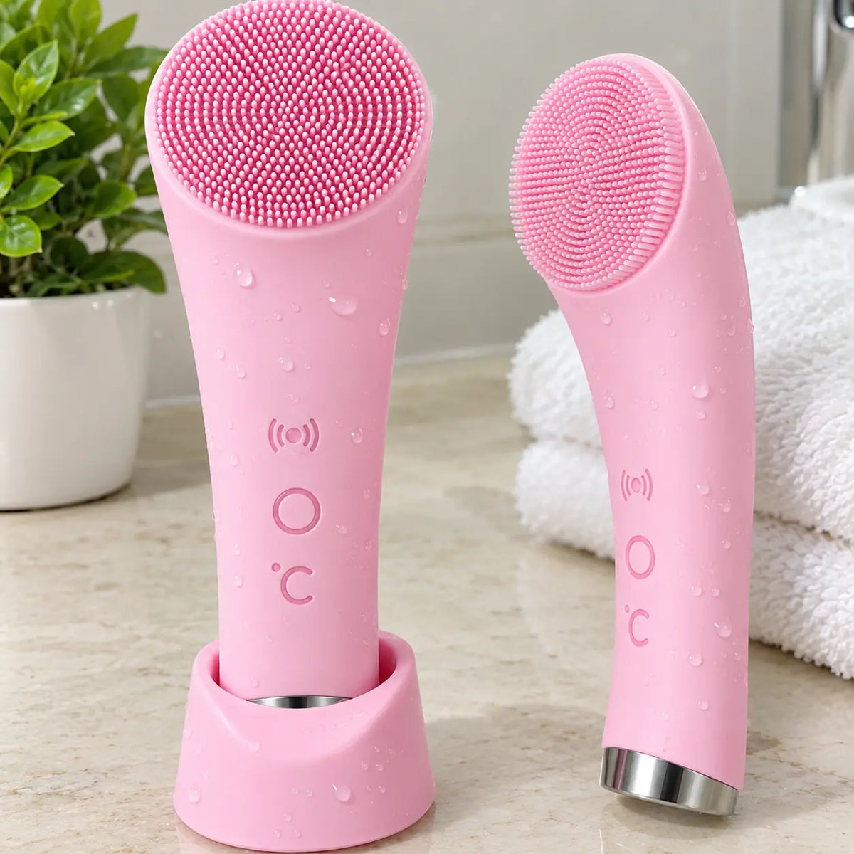Sonic Heated Silicone Facial Cleansing Brush | Waterproof & Rechargeable Zenvique