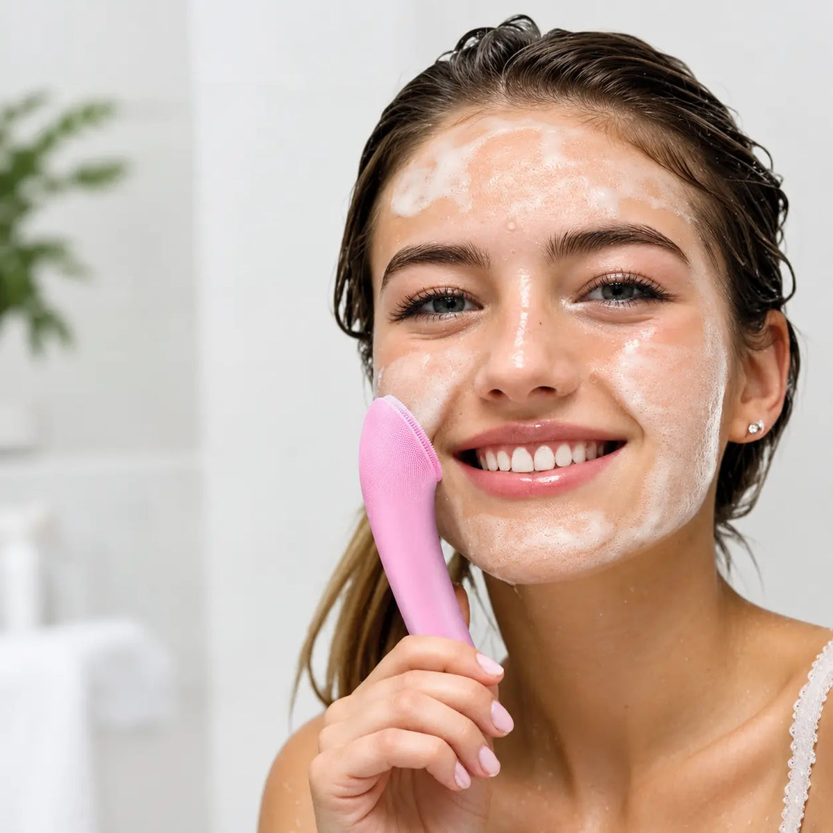 Sonic Heated Silicone Facial Cleansing Brush | Waterproof & Rechargeable Zenvique